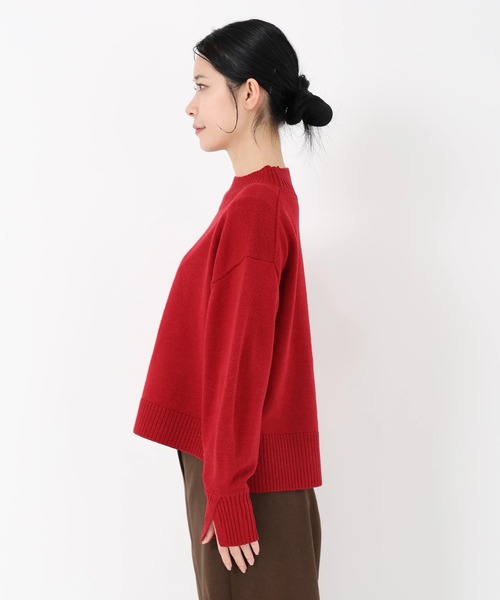 STRAWBERRY-FIELDS（ストロベリーフィールズ）の「ソフティバルキー_バルキーニット（ニット/セーター・レディース・レッド/イエロー系/オフホワイト/ブルー・2）」の8枚目の写真