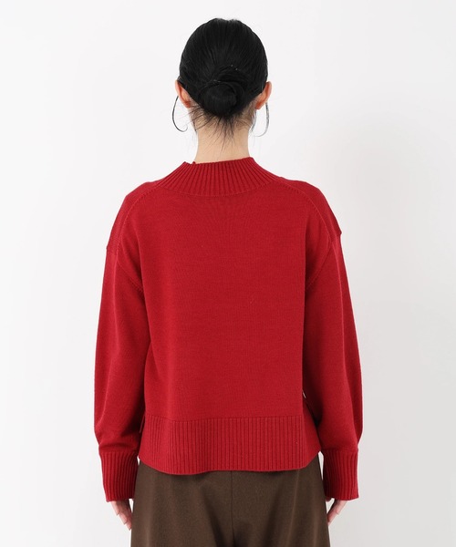 STRAWBERRY-FIELDS（ストロベリーフィールズ）の「ソフティバルキー_バルキーニット（ニット/セーター・レディース・レッド/イエロー系/オフホワイト/ブルー・2）」の9枚目の写真