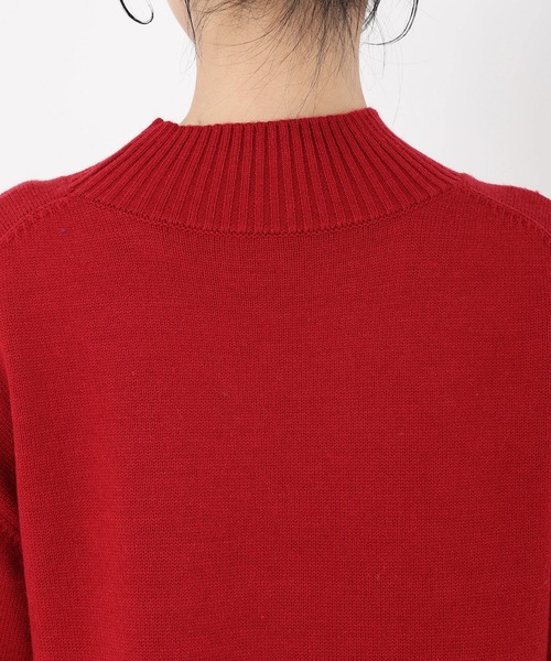 STRAWBERRY-FIELDS（ストロベリーフィールズ）の「ソフティバルキー_バルキーニット（ニット/セーター・レディース・レッド/イエロー系/オフホワイト/ブルー・2）」の11枚目の写真