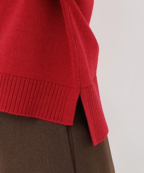 STRAWBERRY-FIELDS（ストロベリーフィールズ）の「ソフティバルキー_バルキーニット（ニット/セーター・レディース・レッド/イエロー系/オフホワイト/ブルー・2）」の14枚目の写真