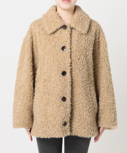 JOURNAL STANDARD relume（ジャーナルスタンダード　レリューム）の「カーリーボアブルゾン（ブルゾン・レディース・ベージュ・FREE）」の10枚目の写真