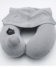 shoppinggo（ショッピングゴー）の「フード付きネックピロー ポンプ式 フード付き（インテリア雑貨）」