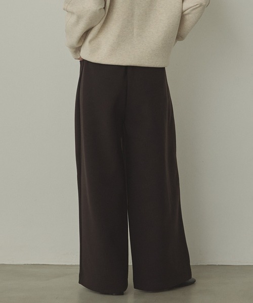 hunch（ハンチ）の「ベロアボンディング スウェットワイドパンツ（スウェットパンツ・レディース・ブラック/アイボリー/チャコール・FREE）」の6枚目の写真