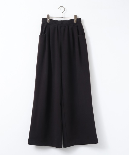 hunch（ハンチ）の「ベロアボンディング スウェットワイドパンツ（スウェットパンツ・レディース・ブラック/アイボリー/チャコール・FREE）」の17枚目の写真