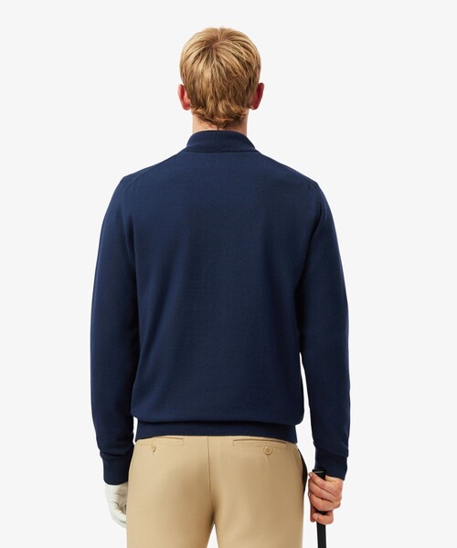 LACOSTE(ラコステ)の「防風 ウールブレンドハーフジップゴルフセーター(ニット/セーター・メンズ・ダークグリーン/ネイビー・3/4/5)」の9枚目の写真