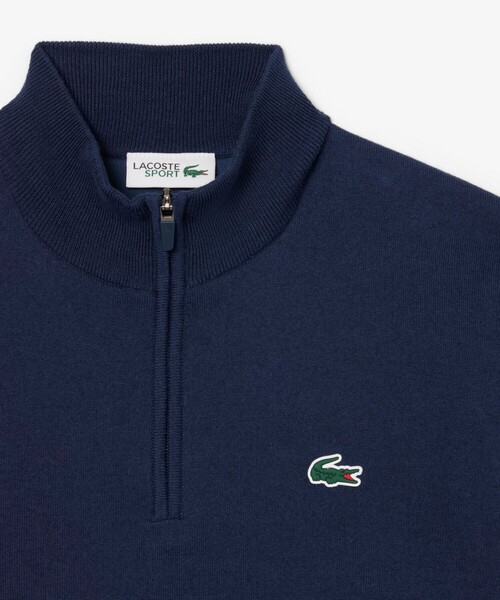 LACOSTE(ラコステ)の「防風 ウールブレンドハーフジップゴルフセーター(ニット/セーター・メンズ・ダークグリーン/ネイビー・3/4/5)」の11枚目の写真
