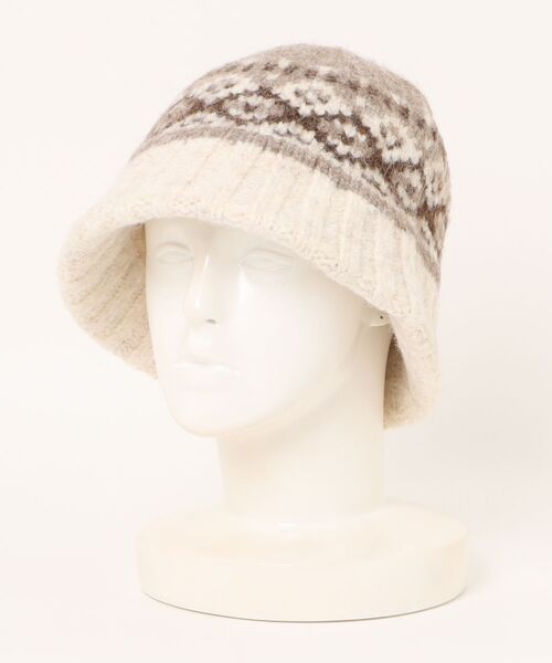 Burner（バーナー）の「【CHI SELECT】フェアアイル柄　ニットハット　chi-bosi-29-19（ハット・レディース・ブラック系その他/レッド系その他/ベージュ系その他/ブラウン系その他/グレー系その他・FREE）」の16枚目の写真
