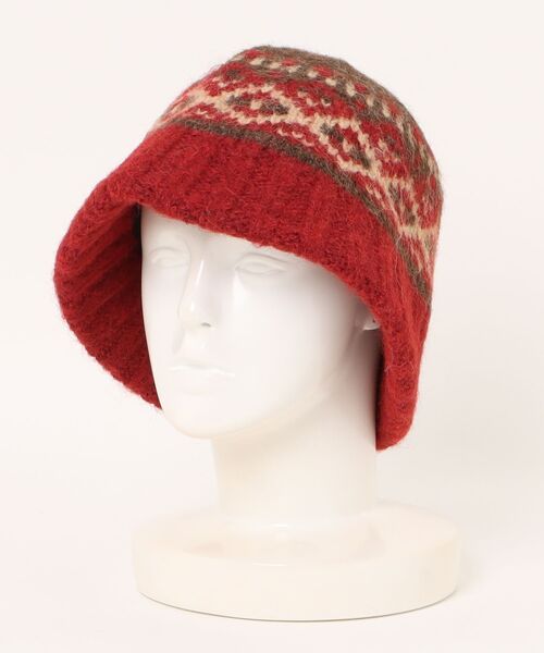 Burner（バーナー）の「【CHI SELECT】フェアアイル柄　ニットハット　chi-bosi-29-19（ハット・レディース・ブラック系その他/レッド系その他/ベージュ系その他/ブラウン系その他/グレー系その他・FREE）」の17枚目の写真