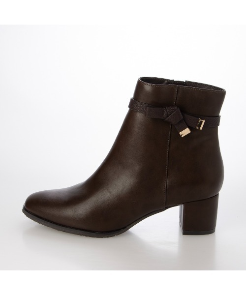 Pitti（ピッティ）の「ノットリボン2WAYショートブーツ（ブーツ・レディース・ダークブラウン/ブラック系その他6/ブラック・S/L/M）」の6枚目の写真