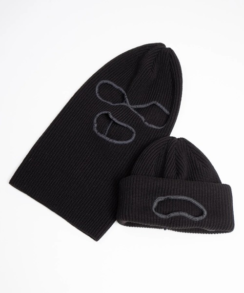 RACAL（ラカル）の「【RACAL/ラカル】Two-Way Balaclava（ニットキャップ/ビーニー・メンズ・ブラック・FREE）」の2枚目の写真