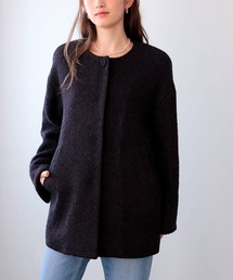 Jines（ジネス）の「ループツイードノーカラージャケット（ノーカラージャケット）」