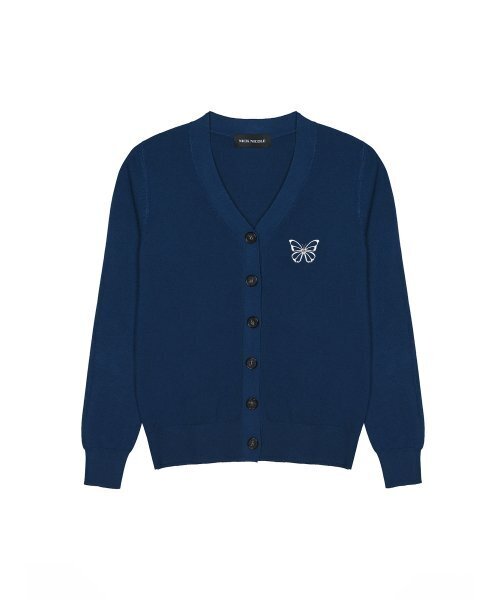 NICK&NICOLE(ニックアンドニコール)の「MINIMAL V NECK BUTTERFLY CARDIGAN_NAVY(カーディガン/ボレロ・レディース・その他・FREE)」の5枚目の写真