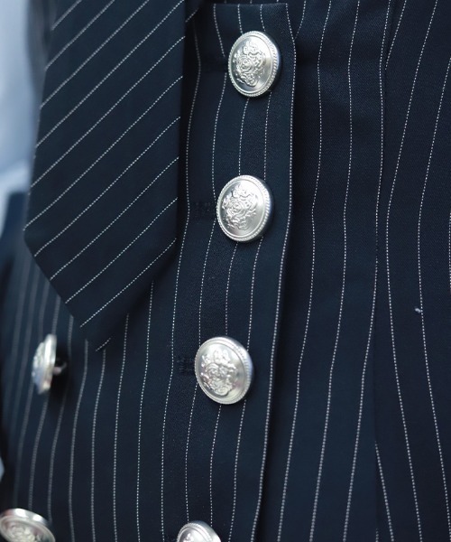 axes femme POETIQUE(アクシーズファムポエティック)の「ストライプジャンスカ(ワンピース・レディース・ネイビー/ブラック/グレー・MEDIUM)」の13枚目の写真