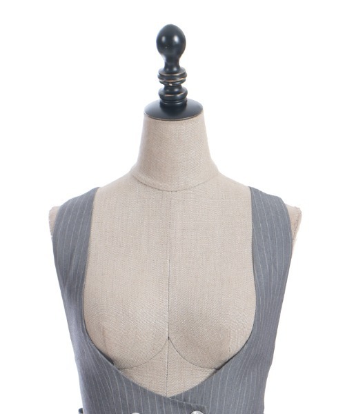 axes femme POETIQUE(アクシーズファムポエティック)の「ストライプジャンスカ(ワンピース・レディース・ネイビー/ブラック/グレー・MEDIUM)」の22枚目の写真