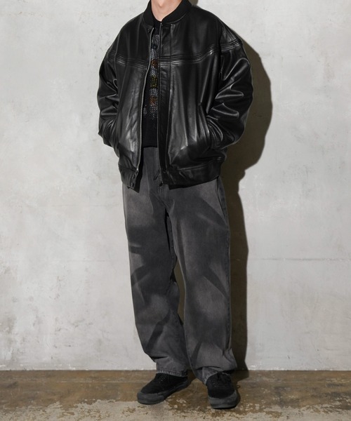 PENNEY'S TOWNCRAFT ブラックシープレザージャケット M TOWNCRAFT（タウンクラフト） ブルゾン アウター LEATHER DERBY JACKET