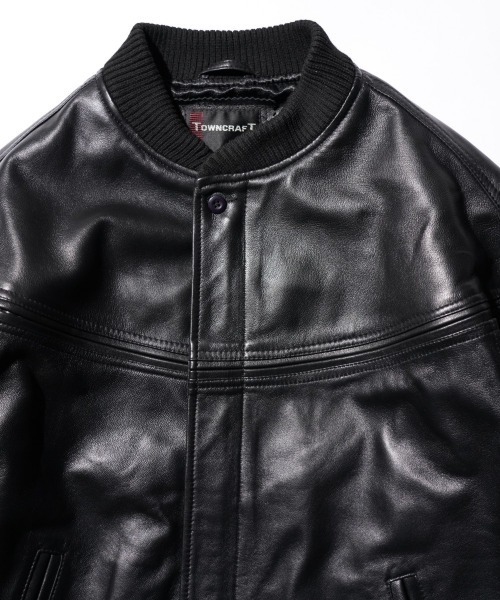 TOWNCRAFT（タウンクラフト）の「TOWNCRAFT / タウンクラフト LEATHER DERBY JACKET レザー ダービージャケット シープレザー（ブルゾン・メンズ・ブラック・MEDIUM/LARGE）」の9枚目の写真