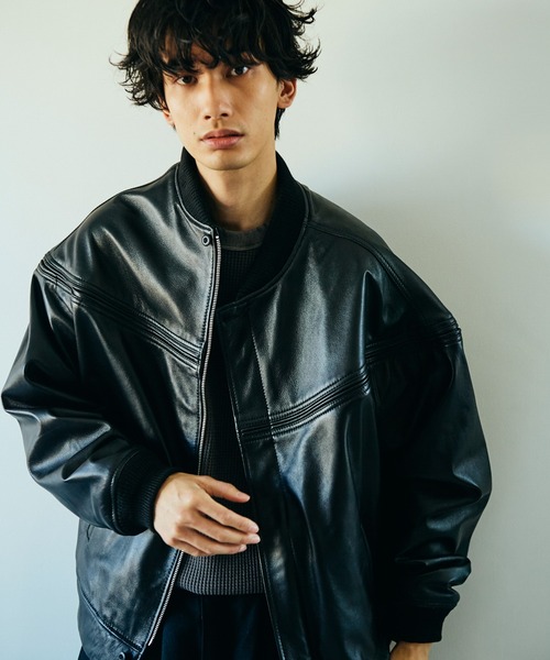 TOWNCRAFT(タウンクラフト)の「TOWNCRAFT / タウンクラフト LEATHER DERBY JACKET レザー ダービージャケット シープレザー(ブルゾン・メンズ・ブラック・MEDIUM/LARGE)」の22枚目の写真