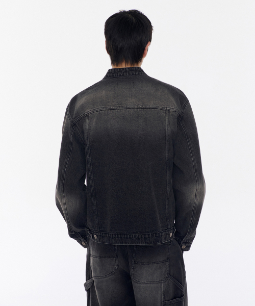 MUSINSA STANDARD（ムシンサスタンダード）の「デニムレーシングトラッカージャケット[ブラック]（デニムジャケット・メンズ・その他・MEDIUM/LARGE/X-LARGE/XX-LARGE）」の3枚目の写真