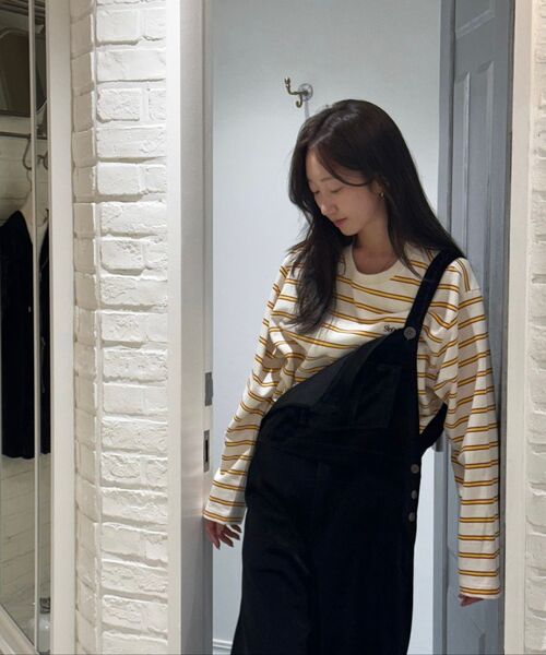 SINOON(シヌーン)の「Vintage Rose Velvet Overall (Black)(サロペット/オーバーオール・レディース・ブラック・FREE)」の7枚目の写真