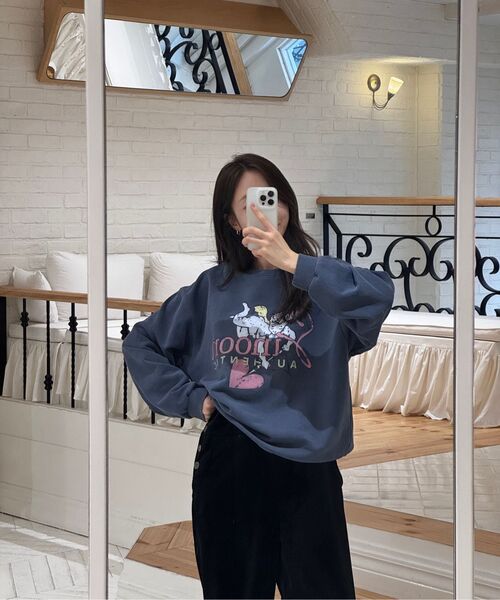SINOON(シヌーン)の「Vintage Rose Velvet Overall (Black)(サロペット/オーバーオール・レディース・ブラック・FREE)」の6枚目の写真