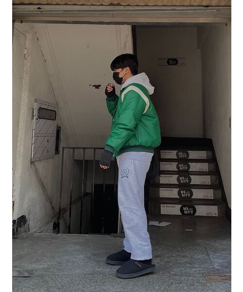 TRIP LE SENS(トリップ ル センス)の「ユニセックスステッチオーバーバーシティジャケット_グリーン(スタジャン・レディース・その他・MEDIUM/LARGE)」の9枚目の写真