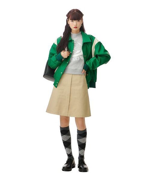 TRIP LE SENS(トリップ ル センス)の「ユニセックスステッチオーバーバーシティジャケット_グリーン(スタジャン・レディース・その他・MEDIUM/LARGE)」の15枚目の写真
