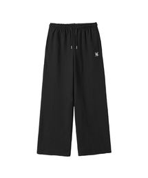 WOOALONG | Signature relax wide pants - BLACK(スウェットパンツ)