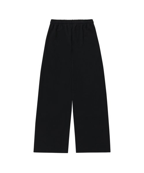 WOOALONG（ウアロン）の「Signature relax wide pants - BLACK（スウェットパンツ・レディース・ブラック・LARGE/MEDIUM/SMALL）」の3枚目の写真