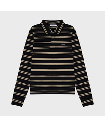 Heritage Stripe Polo Top - Black