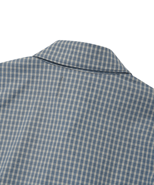 Retriever Club（レトリーバークラブ）の「CHECK CROP SHIRTS [SKY BLUE]（シャツ/ブラウス・レディース・その他・FREE）」の5枚目の写真