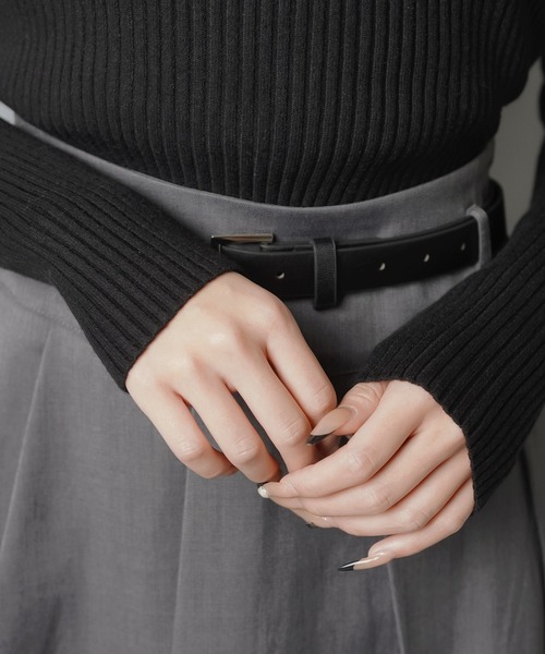 SPINNS（スピンズ）の「ワンホン系デコルテ美人☆上品オフショルリボンニット（ニット/セーター・レディース・ブラック/グレー/ホワイト・ONESIZE）」の18枚目の写真