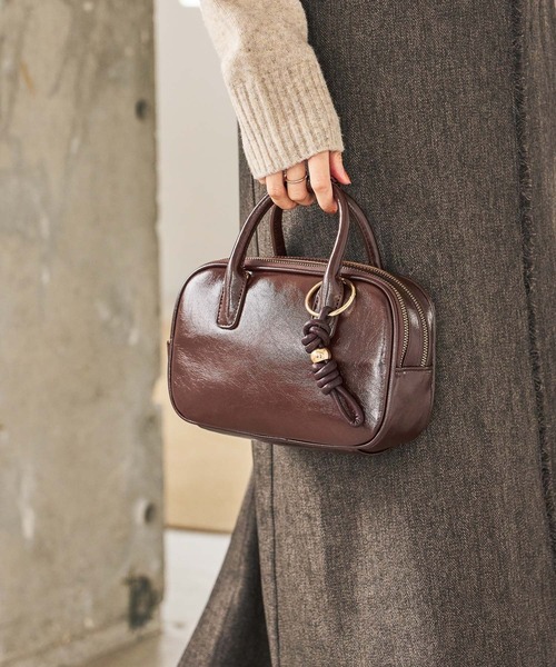 studio CLIP（スタディオクリップ）の「チャーム付き2ROOMボストンバッグ（トートバッグ・レディース・ブラック/ブラウン/グリーン/アイボリー・FREE）」の7枚目の写真