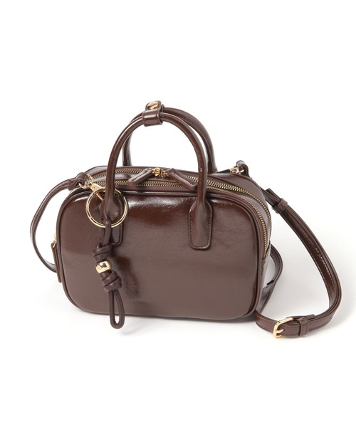 studio CLIP（スタディオクリップ）の「チャーム付き2ROOMボストンバッグ（トートバッグ・レディース・ブラック/ブラウン/グリーン/アイボリー・FREE）」の11枚目の写真