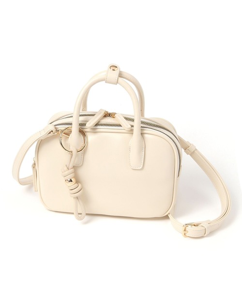 studio CLIP（スタディオクリップ）の「チャーム付き2ROOMボストンバッグ（トートバッグ・レディース・ブラック/ブラウン/グリーン/アイボリー・FREE）」の12枚目の写真