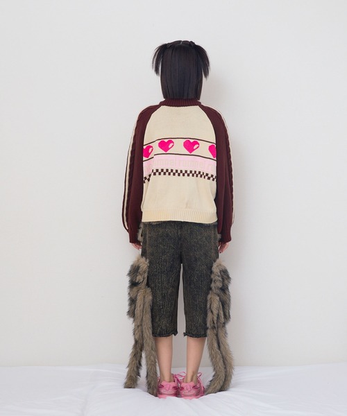 セール】ハートジップニットブルゾン / heart zip knit blouson