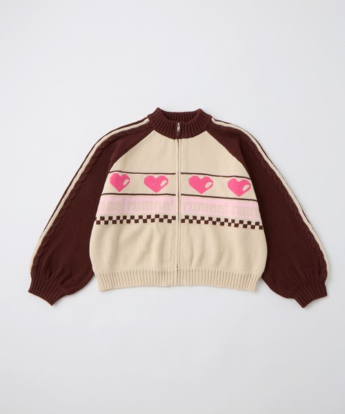 rumnel:(ルムネル)の「ハートジップニットブルゾン / heart zip knit blouson(ニット/セーター・レディース・グレー系/ピンク系/ホワイト系・FREE)」の21枚目の写真