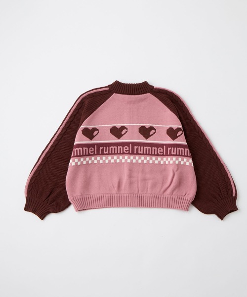 rumnel: ニットブルゾン ハートジップニットブルゾン / heart zip knit blouson（ニット