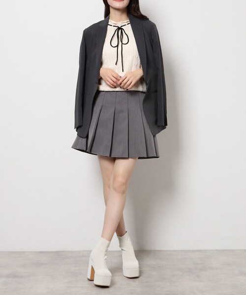 ESPERANZA(エスペランサ)の「【ラク盛り/約12cm】ラク盛り厚底ショートブーツ(ブーツ・レディース・アイボリー系4/ブラック系4・M/S/LL/L)」の18枚目の写真