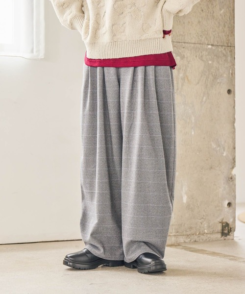 studio CLIP（スタディオクリップ）の「ツイードライクバレルパンツ[プチ・プラスサイズあり]（その他パンツ・レディース・ブラウン/その他1/その他2/ブラック・PF/ﾌﾘｰ(L)/LARGE/MEDIUM）」の3枚目の写真