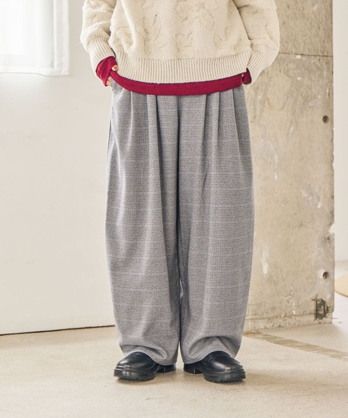 studio CLIP（スタディオクリップ）の「ツイードライクバレルパンツ[プチ・プラスサイズあり]（その他パンツ・レディース・ブラウン/その他1/その他2/ブラック・PF/ﾌﾘｰ(L)/LARGE/MEDIUM）」の6枚目の写真