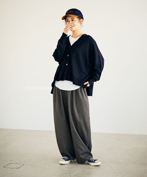 studio CLIP（スタディオクリップ）の「ツイードライクバレルパンツ[プチ・プラスサイズあり]（その他パンツ・レディース・ブラウン/その他1/その他2/ブラック・PF/ﾌﾘｰ(L)/LARGE/MEDIUM）」の21枚目の写真