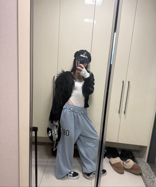 THE MYSTERIOUS HOTEL（ザミステリアスホテル）の「08 CUT-OFF SWEAT PT [BLUE]（その他パンツ・レディース・ブルー/オートミール・FREE）」の14枚目の写真
