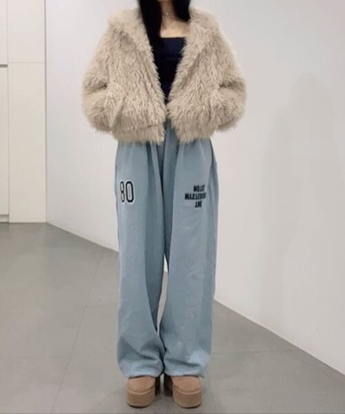 THE MYSTERIOUS HOTEL（ザミステリアスホテル）の「08 CUT-OFF SWEAT PT [BLUE]（その他パンツ・レディース・ブルー/オートミール・FREE）」の6枚目の写真