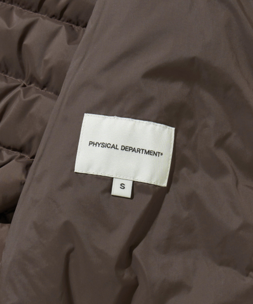 PHYSICAL DEPARTMENT(フィジカル デパートメント)の「ハイクライトウェイトダウンジャケットブラウン(ダウンジャケット/コート・レディース・その他・MEDIUM/LARGE/X-LARGE/SMALL)」の8枚目の写真