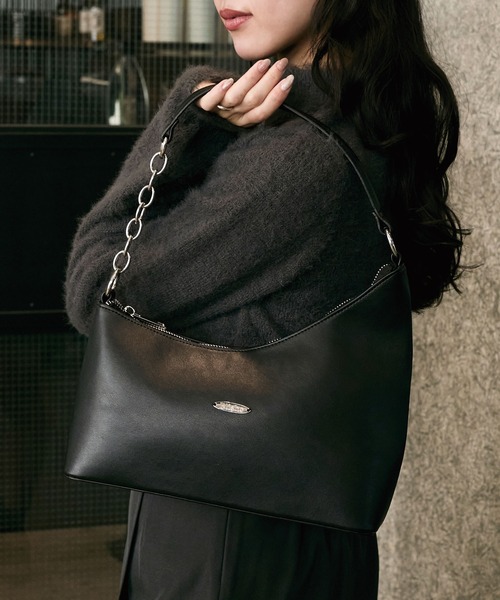 Elishe(エリシェ)の「アシメワンハンドルバッグ(ハンドバッグ・レディース・ブラック/ホワイト/ブラウン・FREE)」の3枚目の写真