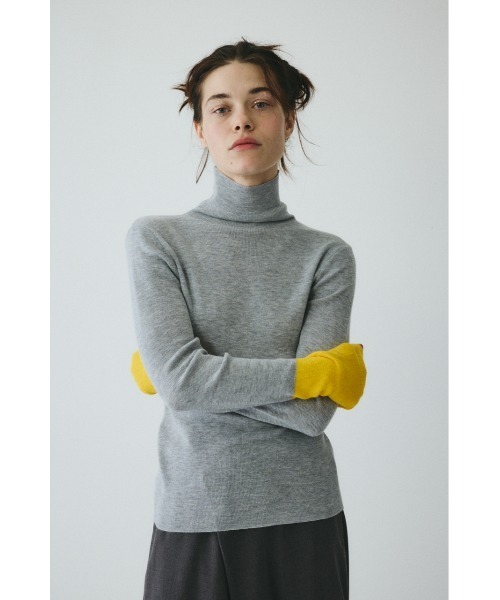 HeRIN.CYE(ヘリンドットサイ)の「Bi color hem knit tops バイカラーヘムニットトップス(ニット/セーター・レディース・オフホワイト/ブルー/グレー/ベージュ・FREE)」の1枚目の写真