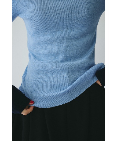 HeRIN.CYE(ヘリンドットサイ)の「Bi color hem knit tops バイカラーヘムニットトップス(ニット/セーター・レディース・オフホワイト/ブルー/グレー/ベージュ・FREE)」の15枚目の写真