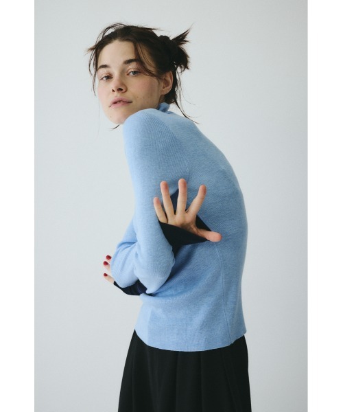 HeRIN.CYE(ヘリンドットサイ)の「Bi color hem knit tops バイカラーヘムニットトップス(ニット/セーター・レディース・オフホワイト/ブルー/グレー/ベージュ・FREE)」の16枚目の写真