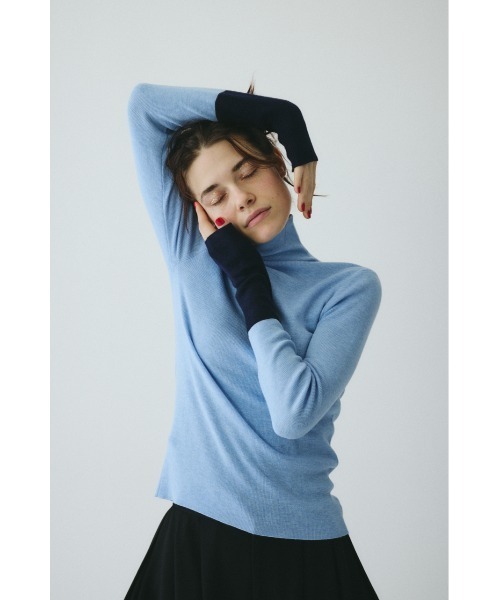 HeRIN.CYE(ヘリンドットサイ)の「Bi color hem knit tops バイカラーヘムニットトップス(ニット/セーター・レディース・オフホワイト/ブルー/グレー/ベージュ・FREE)」の17枚目の写真