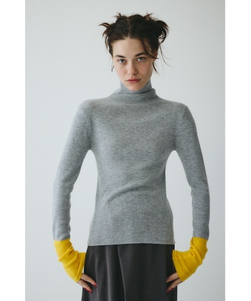 HeRIN.CYE(ヘリンドットサイ)の「Bi color hem knit tops バイカラーヘムニットトップス(ニット/セーター・レディース・オフホワイト/ブルー/グレー/ベージュ・FREE)」の18枚目の写真